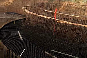 白沙砼烟囱新建施工现场